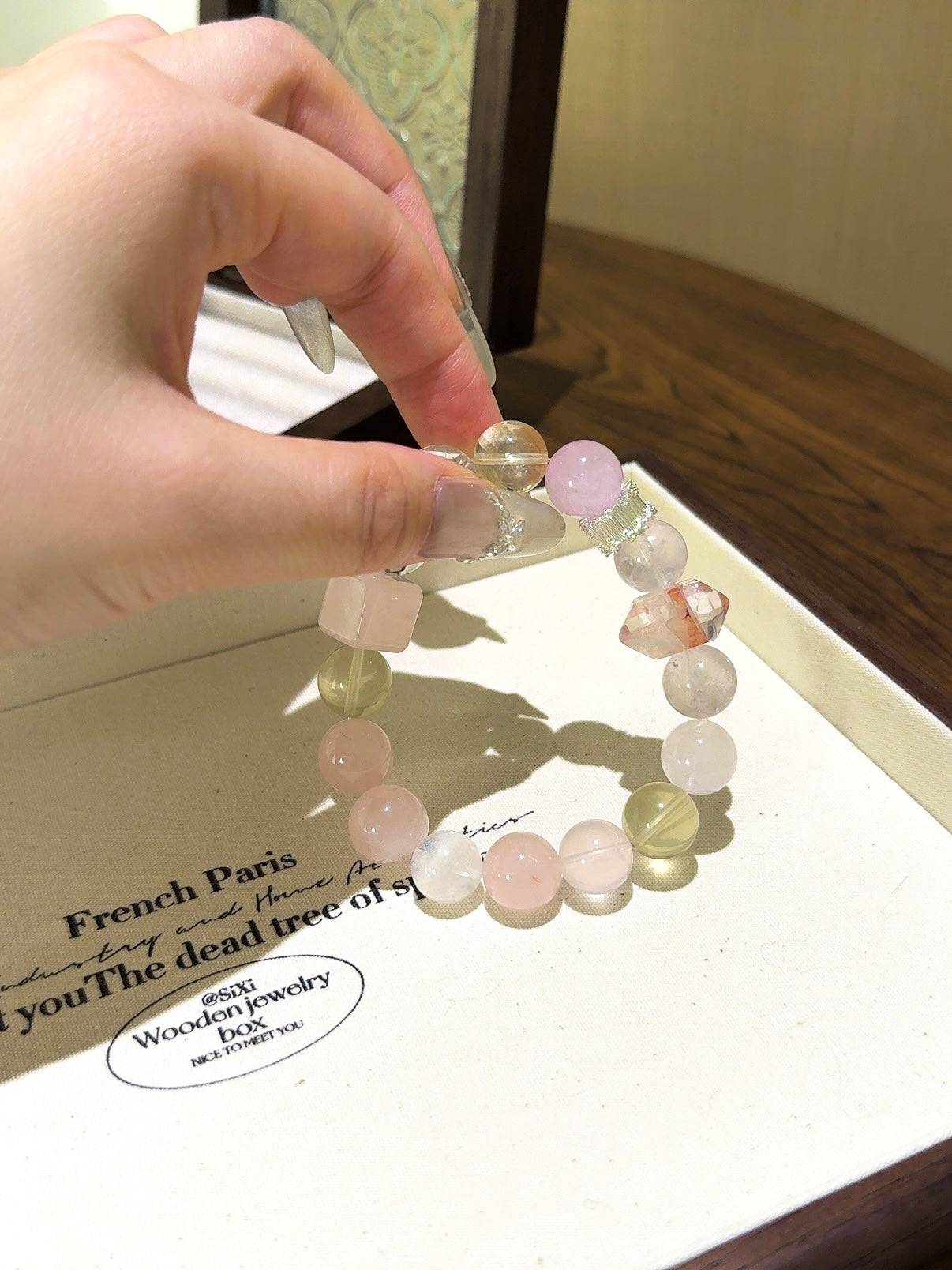 Rose Quartz Multigem Double-Terminated Bracelet