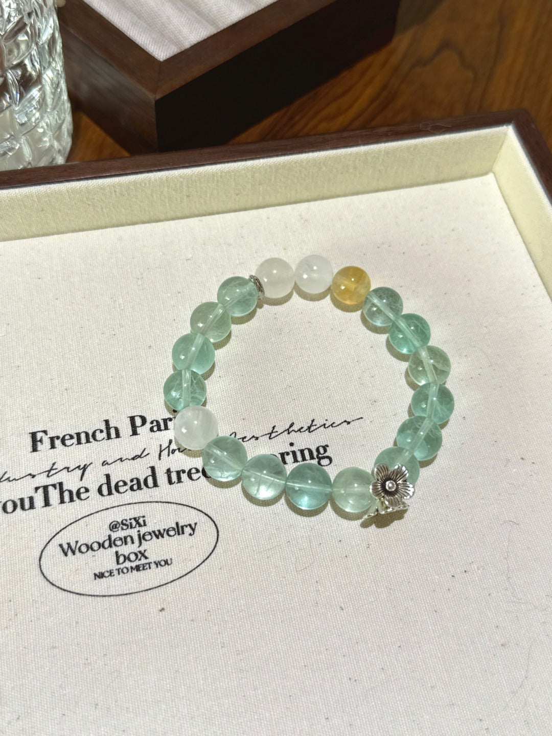 Green Fluorite, Blue Moonstone &amp; Citrine Bracelet