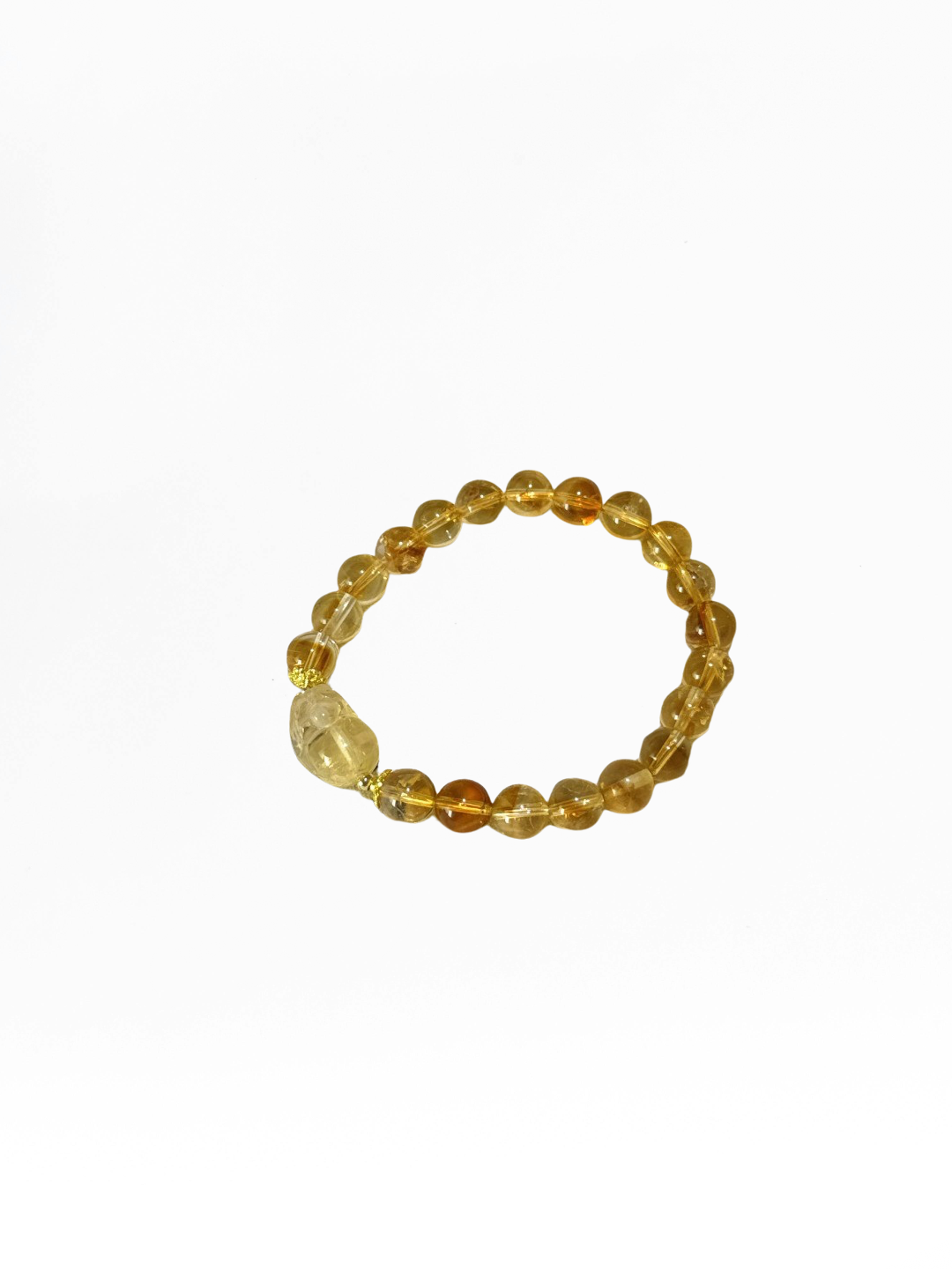 Golden Rutilated Quartz &amp; Citrine Pixiu Bracelet