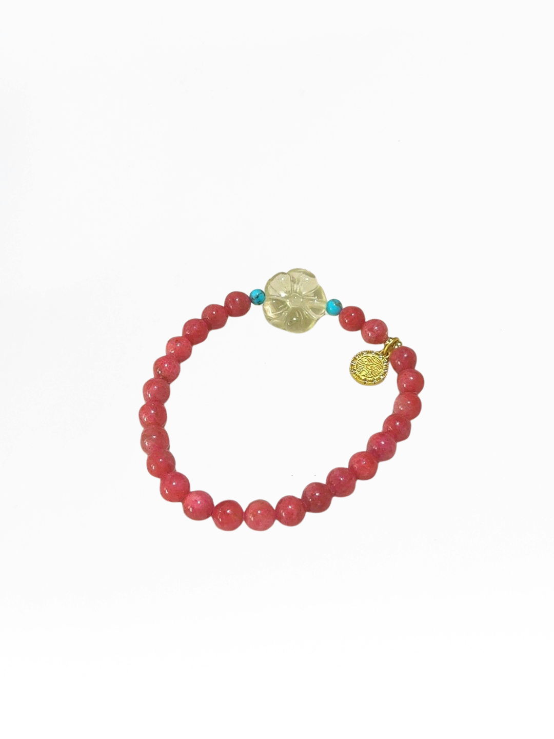 Rhodonite, Turquoise &amp; Citrine Flower Bracelet