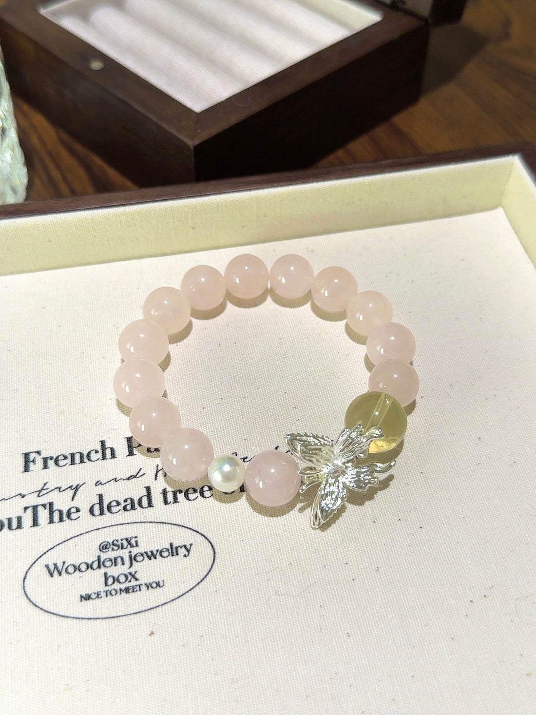 Rose Quartz &amp; Citrine Accent Bracelet