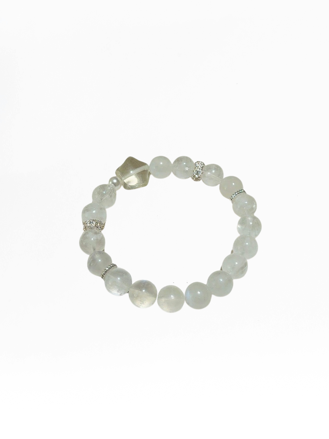 Blue Moonstone, Shell Pearl &amp; Citrine Star Bracelet