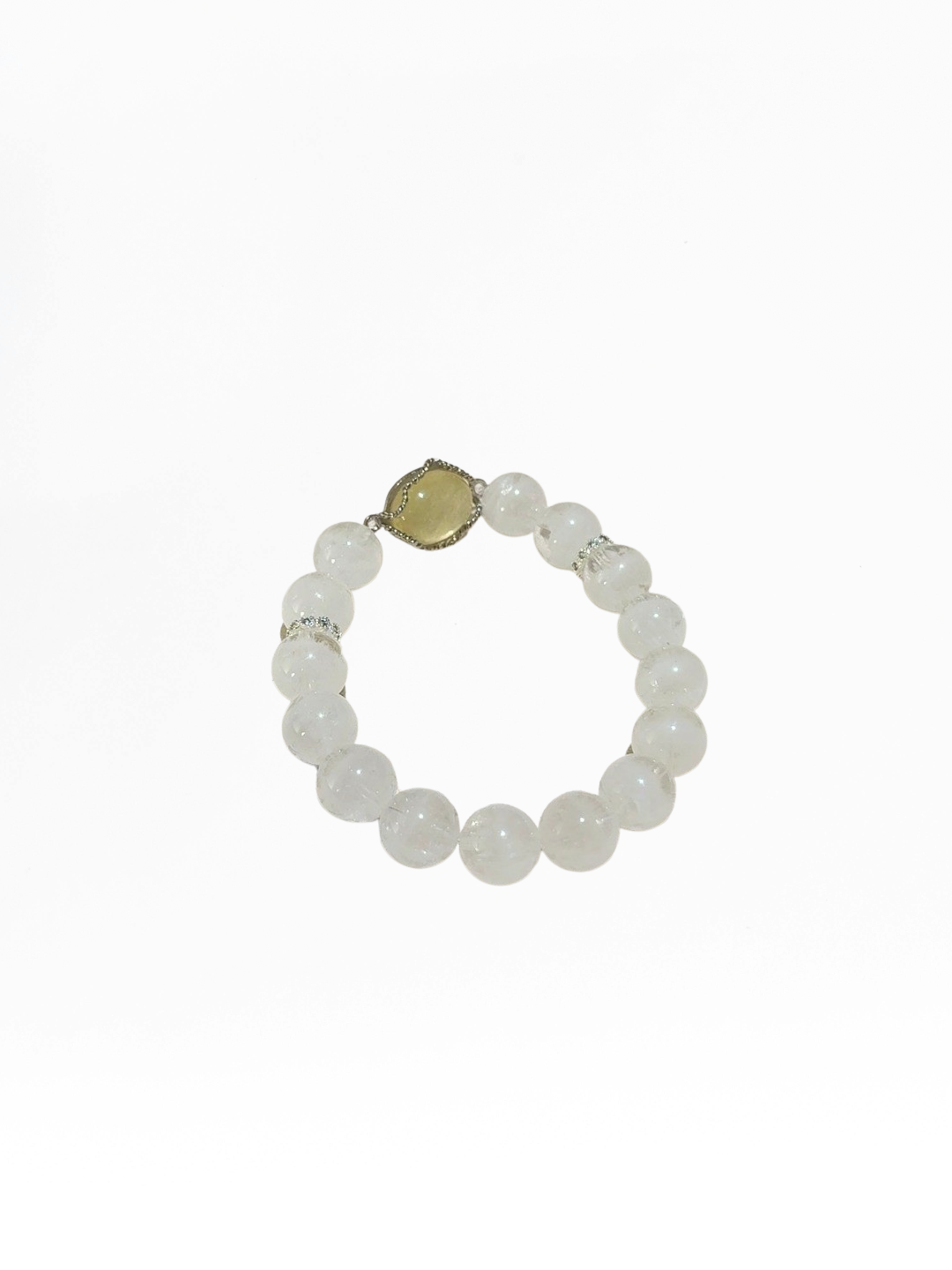 White Phantom Quartz &amp; Citrine “Magic Box” Bracelet