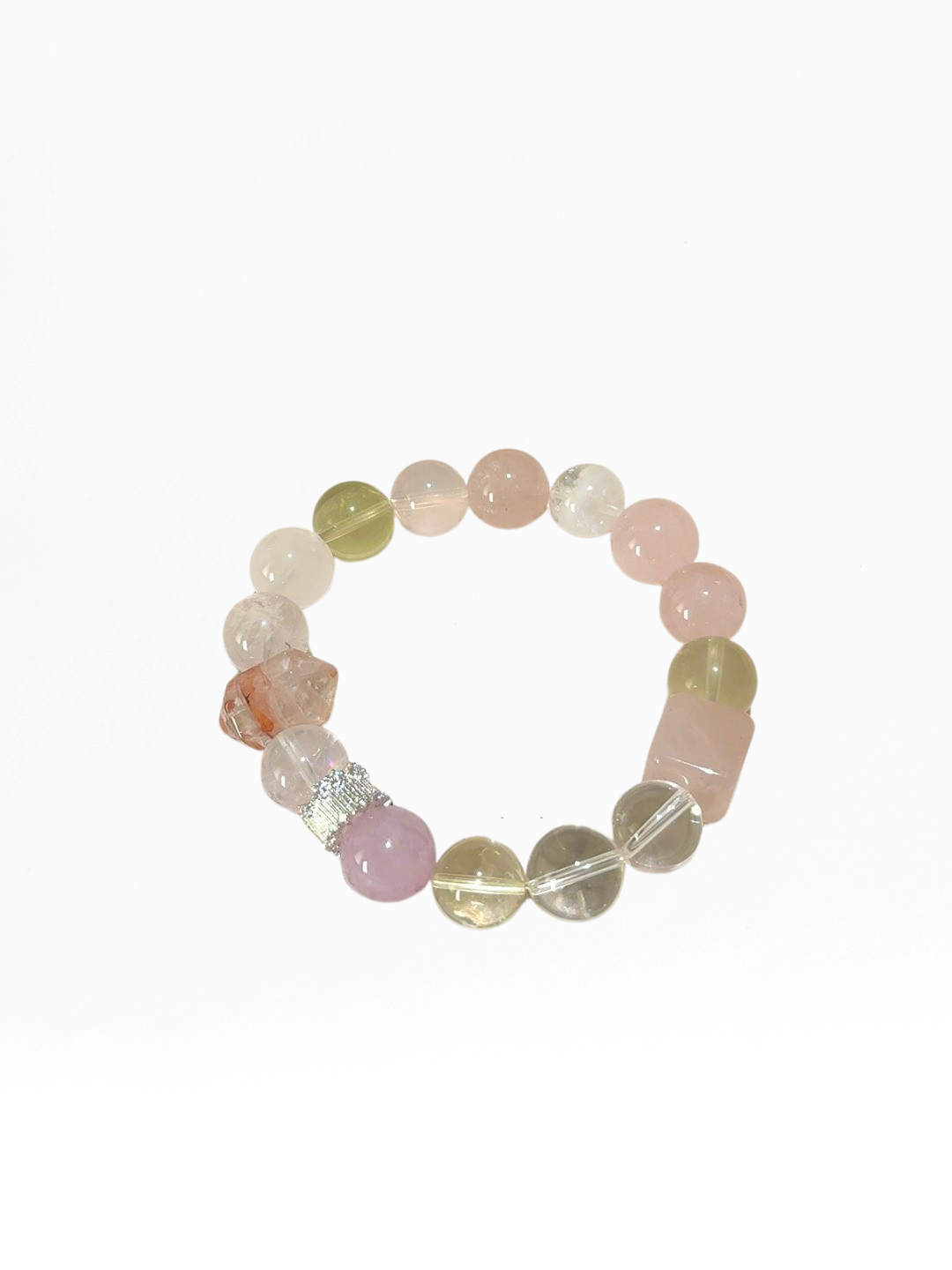 Rose Quartz Multigem Double-Terminated Bracelet