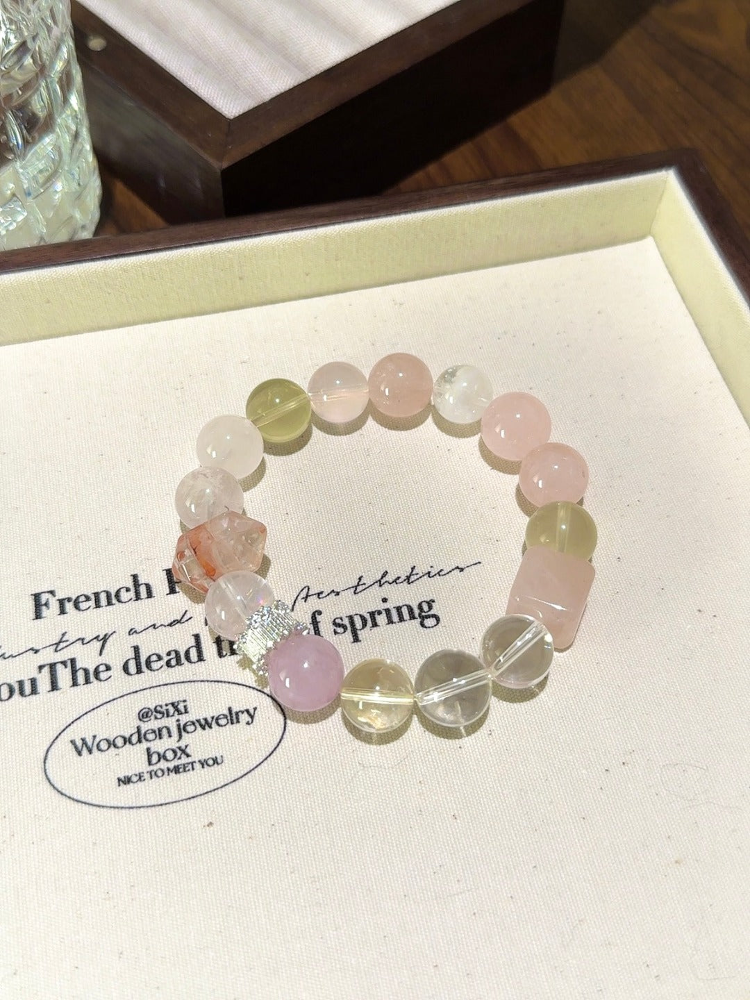 Rose Quartz Multigem Double-Terminated Bracelet